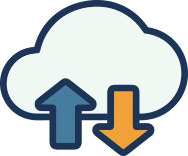 PNG biçiminde bulut simgesi şeffaf arkaplan biçiminde basit, web mobil uygulamaları için uygun minimal düz tasarım kullanıcı arayüzü hava durumu öngörüsü veri depolama ve dijital teknoloji projeleri