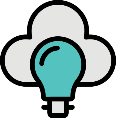 PNG biçiminde bulut simgesi şeffaf arkaplan biçiminde basit, web mobil uygulamaları için uygun minimal düz tasarım kullanıcı arayüzü hava durumu öngörüsü veri depolama ve dijital teknoloji projeleri