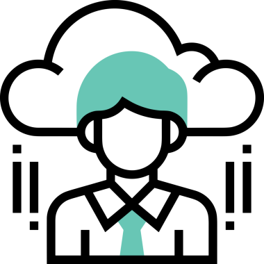 PNG biçiminde bulut simgesi şeffaf arkaplan biçiminde basit, web mobil uygulamaları için uygun minimal düz tasarım kullanıcı arayüzü hava durumu öngörüsü veri depolama ve dijital teknoloji projeleri