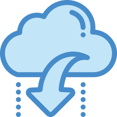 PNG biçiminde bulut simgesi şeffaf arkaplan biçiminde basit, web mobil uygulamaları için uygun minimal düz tasarım kullanıcı arayüzü hava durumu öngörüsü veri depolama ve dijital teknoloji projeleri