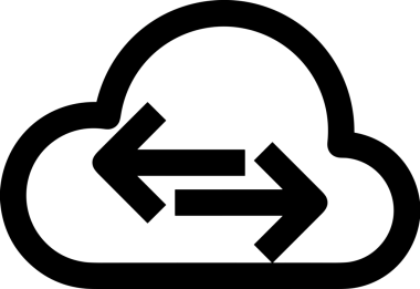 PNG biçiminde bulut simgesi şeffaf arkaplan biçiminde basit, web mobil uygulamaları için uygun minimal düz tasarım kullanıcı arayüzü hava durumu öngörüsü veri depolama ve dijital teknoloji projeleri