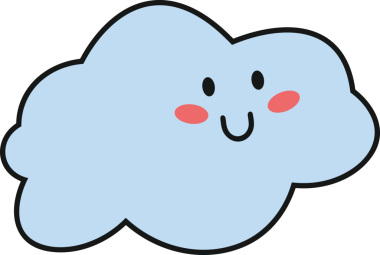 PNG biçiminde bulut simgesi şeffaf arkaplan biçiminde basit, web mobil uygulamaları için uygun minimal düz tasarım kullanıcı arayüzü hava durumu öngörüsü veri depolama ve dijital teknoloji projeleri