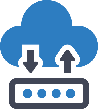 PNG biçiminde bulut simgesi şeffaf arkaplan biçiminde basit, web mobil uygulamaları için uygun minimal düz tasarım kullanıcı arayüzü hava durumu öngörüsü veri depolama ve dijital teknoloji projeleri