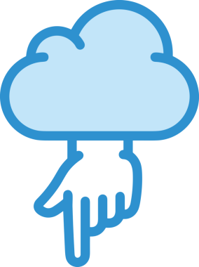 PNG biçiminde bulut simgesi şeffaf arkaplan biçiminde basit, web mobil uygulamaları için uygun minimal düz tasarım kullanıcı arayüzü hava durumu öngörüsü veri depolama ve dijital teknoloji projeleri