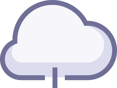 PNG biçiminde bulut simgesi şeffaf arkaplan biçiminde basit, web mobil uygulamaları için uygun minimal düz tasarım kullanıcı arayüzü hava durumu öngörüsü veri depolama ve dijital teknoloji projeleri