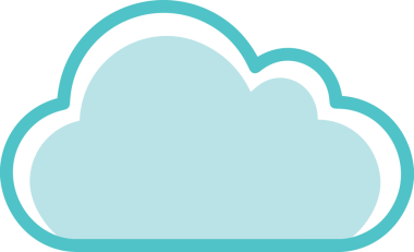 PNG biçiminde bulut simgesi şeffaf arkaplan biçiminde basit, web mobil uygulamaları için uygun minimal düz tasarım kullanıcı arayüzü hava durumu öngörüsü veri depolama ve dijital teknoloji projeleri
