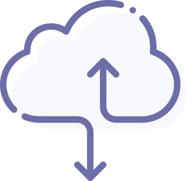 PNG biçiminde bulut simgesi şeffaf arkaplan biçiminde basit, web mobil uygulamaları için uygun minimal düz tasarım kullanıcı arayüzü hava durumu öngörüsü veri depolama ve dijital teknoloji projeleri