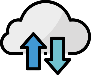 PNG biçiminde bulut simgesi şeffaf arkaplan biçiminde basit, web mobil uygulamaları için uygun minimal düz tasarım kullanıcı arayüzü hava durumu öngörüsü veri depolama ve dijital teknoloji projeleri