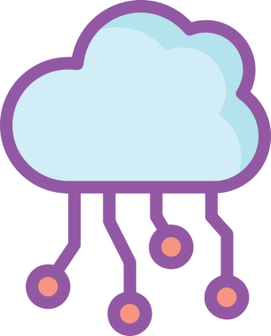 PNG biçiminde bulut simgesi şeffaf arkaplan biçiminde basit, web mobil uygulamaları için uygun minimal düz tasarım kullanıcı arayüzü hava durumu öngörüsü veri depolama ve dijital teknoloji projeleri