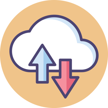 PNG biçiminde bulut simgesi şeffaf arkaplan biçiminde basit, web mobil uygulamaları için uygun minimal düz tasarım kullanıcı arayüzü hava durumu öngörüsü veri depolama ve dijital teknoloji projeleri