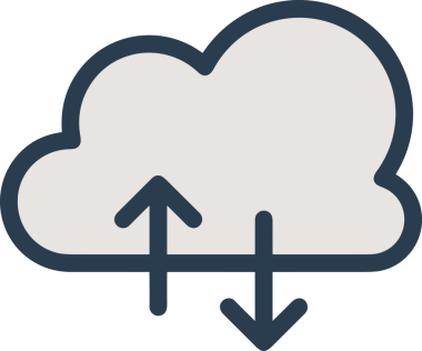 PNG biçiminde bulut simgesi şeffaf arkaplan biçiminde basit, web mobil uygulamaları için uygun minimal düz tasarım kullanıcı arayüzü hava durumu öngörüsü veri depolama ve dijital teknoloji projeleri