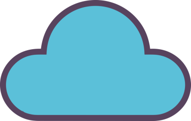 PNG biçiminde bulut simgesi şeffaf arkaplan biçiminde basit, web mobil uygulamaları için uygun minimal düz tasarım kullanıcı arayüzü hava durumu öngörüsü veri depolama ve dijital teknoloji projeleri