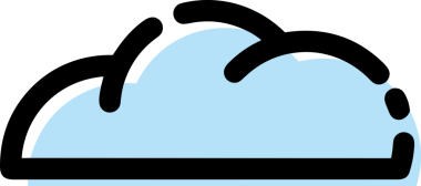 PNG biçiminde bulut simgesi şeffaf arkaplan biçiminde basit, web mobil uygulamaları için uygun minimal düz tasarım kullanıcı arayüzü hava durumu öngörüsü veri depolama ve dijital teknoloji projeleri