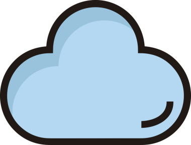 PNG biçiminde bulut simgesi şeffaf arkaplan biçiminde basit, web mobil uygulamaları için uygun minimal düz tasarım kullanıcı arayüzü hava durumu öngörüsü veri depolama ve dijital teknoloji projeleri