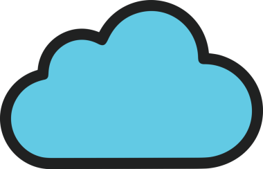 PNG biçiminde bulut simgesi şeffaf arkaplan biçiminde basit, web mobil uygulamaları için uygun minimal düz tasarım kullanıcı arayüzü hava durumu öngörüsü veri depolama ve dijital teknoloji projeleri