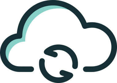 PNG biçiminde bulut simgesi şeffaf arkaplan biçiminde basit, web mobil uygulamaları için uygun minimal düz tasarım kullanıcı arayüzü hava durumu öngörüsü veri depolama ve dijital teknoloji projeleri