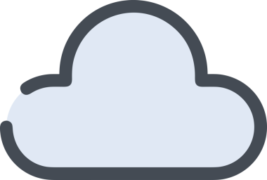 PNG biçiminde bulut simgesi şeffaf arkaplan biçiminde basit, web mobil uygulamaları için uygun minimal düz tasarım kullanıcı arayüzü hava durumu öngörüsü veri depolama ve dijital teknoloji projeleri