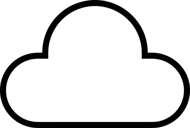 PNG biçiminde bulut simgesi şeffaf arkaplan biçiminde basit, web mobil uygulamaları için uygun minimal düz tasarım kullanıcı arayüzü hava durumu öngörüsü veri depolama ve dijital teknoloji projeleri