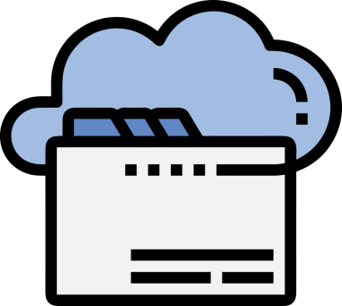 PNG biçiminde bulut simgesi şeffaf arkaplan biçiminde basit, web mobil uygulamaları için uygun minimal düz tasarım kullanıcı arayüzü hava durumu öngörüsü veri depolama ve dijital teknoloji projeleri