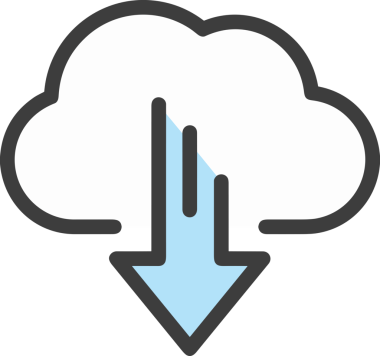PNG biçiminde bulut simgesi şeffaf arkaplan biçiminde basit, web mobil uygulamaları için uygun minimal düz tasarım kullanıcı arayüzü hava durumu öngörüsü veri depolama ve dijital teknoloji projeleri
