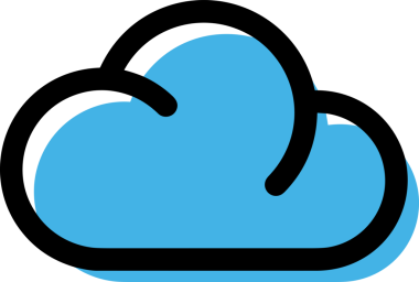 PNG biçiminde bulut simgesi şeffaf arkaplan biçiminde basit, web mobil uygulamaları için uygun minimal düz tasarım kullanıcı arayüzü hava durumu öngörüsü veri depolama ve dijital teknoloji projeleri