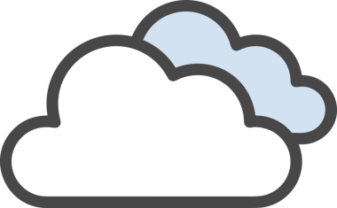 PNG biçiminde bulut simgesi şeffaf arkaplan biçiminde basit, web mobil uygulamaları için uygun minimal düz tasarım kullanıcı arayüzü hava durumu öngörüsü veri depolama ve dijital teknoloji projeleri