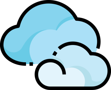 PNG biçiminde bulut simgesi şeffaf arkaplan biçiminde basit, web mobil uygulamaları için uygun minimal düz tasarım kullanıcı arayüzü hava durumu öngörüsü veri depolama ve dijital teknoloji projeleri