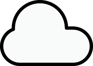 PNG biçiminde bulut simgesi şeffaf arkaplan biçiminde basit, web mobil uygulamaları için uygun minimal düz tasarım kullanıcı arayüzü hava durumu öngörüsü veri depolama ve dijital teknoloji projeleri