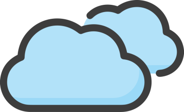 PNG biçiminde bulut simgesi şeffaf arkaplan biçiminde basit, web mobil uygulamaları için uygun minimal düz tasarım kullanıcı arayüzü hava durumu öngörüsü veri depolama ve dijital teknoloji projeleri
