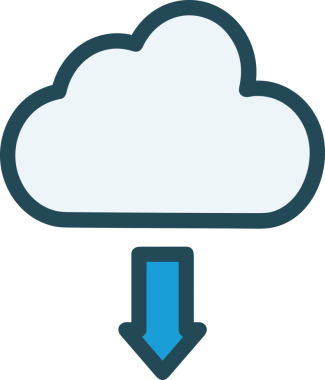 PNG biçiminde bulut simgesi şeffaf arkaplan biçiminde basit, web mobil uygulamaları için uygun minimal düz tasarım kullanıcı arayüzü hava durumu öngörüsü veri depolama ve dijital teknoloji projeleri