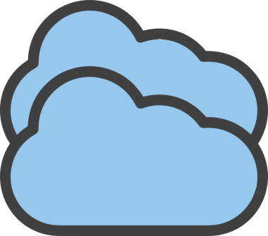 PNG biçiminde bulut simgesi şeffaf arkaplan biçiminde basit, web mobil uygulamaları için uygun minimal düz tasarım kullanıcı arayüzü hava durumu öngörüsü veri depolama ve dijital teknoloji projeleri