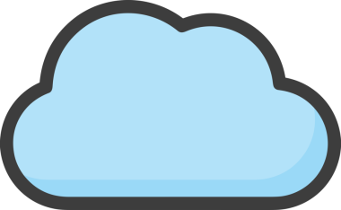 PNG biçiminde bulut simgesi şeffaf arkaplan biçiminde basit, web mobil uygulamaları için uygun minimal düz tasarım kullanıcı arayüzü hava durumu öngörüsü veri depolama ve dijital teknoloji projeleri
