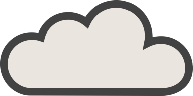 PNG biçiminde bulut simgesi şeffaf arkaplan biçiminde basit, web mobil uygulamaları için uygun minimal düz tasarım kullanıcı arayüzü hava durumu öngörüsü veri depolama ve dijital teknoloji projeleri