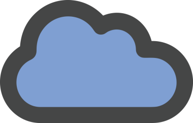 PNG biçiminde bulut simgesi şeffaf arkaplan biçiminde basit, web mobil uygulamaları için uygun minimal düz tasarım kullanıcı arayüzü hava durumu öngörüsü veri depolama ve dijital teknoloji projeleri