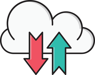 PNG biçiminde bulut simgesi şeffaf arkaplan biçiminde basit, web mobil uygulamaları için uygun minimal düz tasarım kullanıcı arayüzü hava durumu öngörüsü veri depolama ve dijital teknoloji projeleri