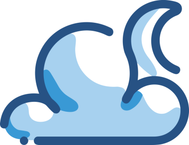 PNG biçiminde bulut simgesi şeffaf arkaplan biçiminde basit, web mobil uygulamaları için uygun minimal düz tasarım kullanıcı arayüzü hava durumu öngörüsü veri depolama ve dijital teknoloji projeleri