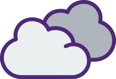 PNG biçiminde bulut simgesi şeffaf arkaplan biçiminde basit, web mobil uygulamaları için uygun minimal düz tasarım kullanıcı arayüzü hava durumu öngörüsü veri depolama ve dijital teknoloji projeleri