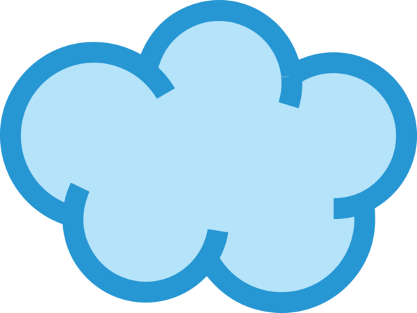 PNG biçiminde bulut simgesi şeffaf arkaplan biçiminde basit, web mobil uygulamaları için uygun minimal düz tasarım kullanıcı arayüzü hava durumu öngörüsü veri depolama ve dijital teknoloji projeleri