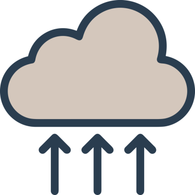 PNG biçiminde bulut simgesi şeffaf arkaplan biçiminde basit, web mobil uygulamaları için uygun minimal düz tasarım kullanıcı arayüzü hava durumu öngörüsü veri depolama ve dijital teknoloji projeleri