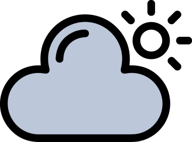 PNG biçiminde bulut simgesi şeffaf arkaplan biçiminde basit, web mobil uygulamaları için uygun minimal düz tasarım kullanıcı arayüzü hava durumu öngörüsü veri depolama ve dijital teknoloji projeleri
