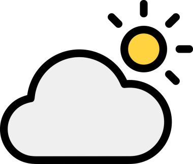 PNG biçiminde bulut simgesi şeffaf arkaplan biçiminde basit, web mobil uygulamaları için uygun minimal düz tasarım kullanıcı arayüzü hava durumu öngörüsü veri depolama ve dijital teknoloji projeleri