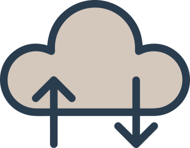 PNG biçiminde bulut simgesi şeffaf arkaplan biçiminde basit, web mobil uygulamaları için uygun minimal düz tasarım kullanıcı arayüzü hava durumu öngörüsü veri depolama ve dijital teknoloji projeleri