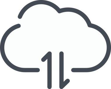 PNG biçiminde bulut simgesi şeffaf arkaplan biçiminde basit, web mobil uygulamaları için uygun minimal düz tasarım kullanıcı arayüzü hava durumu öngörüsü veri depolama ve dijital teknoloji projeleri