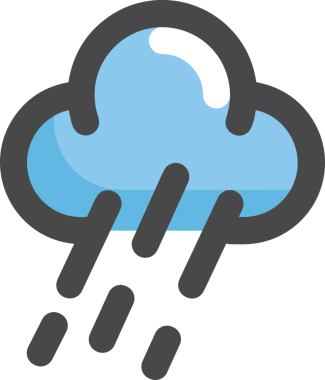 PNG biçiminde bulut simgesi şeffaf arkaplan biçiminde basit, web mobil uygulamaları için uygun minimal düz tasarım kullanıcı arayüzü hava durumu öngörüsü veri depolama ve dijital teknoloji projeleri