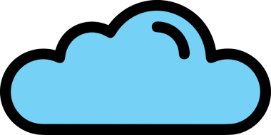PNG biçiminde bulut simgesi şeffaf arkaplan biçiminde basit, web mobil uygulamaları için uygun minimal düz tasarım kullanıcı arayüzü hava durumu öngörüsü veri depolama ve dijital teknoloji projeleri