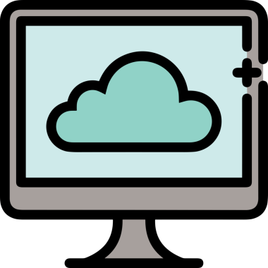 PNG biçiminde bulut simgesi şeffaf arkaplan biçiminde basit, web mobil uygulamaları için uygun minimal düz tasarım kullanıcı arayüzü hava durumu öngörüsü veri depolama ve dijital teknoloji projeleri