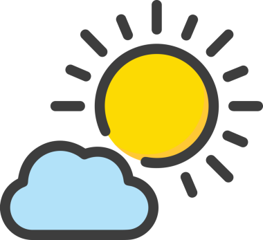 PNG biçiminde bulut simgesi şeffaf arkaplan biçiminde basit, web mobil uygulamaları için uygun minimal düz tasarım kullanıcı arayüzü hava durumu öngörüsü veri depolama ve dijital teknoloji projeleri