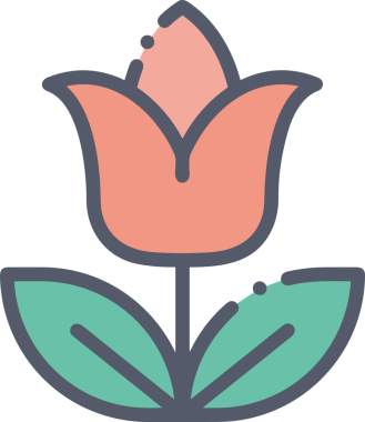 Çiçek simgesi PNG biçimi. Basit minimalist ve zarif tasarım. İlkbahar güzellik bahçesi çiçekleri, bitki örtüsü, romantik estetik süslemeler, dijital grafik, şeffaf arkaplan.