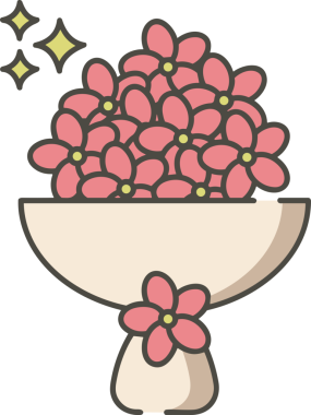 Çiçek simgesi PNG biçimi. Basit minimalist ve zarif tasarım. İlkbahar güzellik bahçesi çiçekleri, bitki örtüsü, romantik estetik süslemeler, dijital grafik, şeffaf arkaplan.