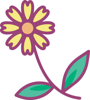 Çiçek simgesi PNG biçimi. Basit minimalist ve zarif tasarım. İlkbahar güzellik bahçesi çiçekleri, bitki örtüsü, romantik estetik süslemeler, dijital grafik, şeffaf arkaplan.